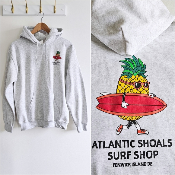 NEW Pineaple Surfing Gildan Atlantic Shoals Fenwick Island Delaware Hoodie Small - Picture 16 of 16